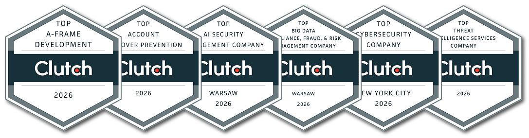 Clutch top A-Frame, Account Takeover Prevention, AI Security, Cybersecurity, Threat Intelligence companies 2026