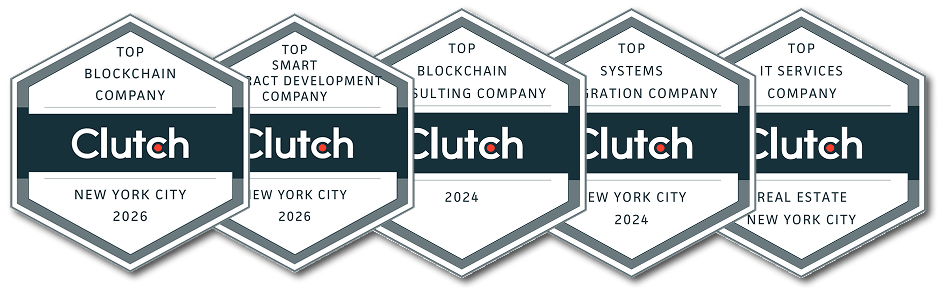 Top Clutch blockchain, smart contract development, blockchain consulting, systems integration and IT services companies badges