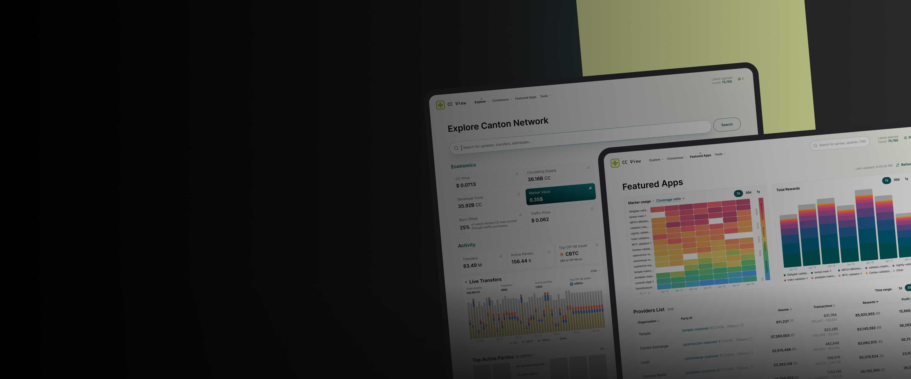 Converted raw Canton network data into actionable operational APIs