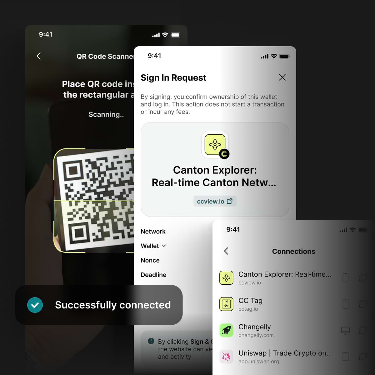 Console Wallet interface