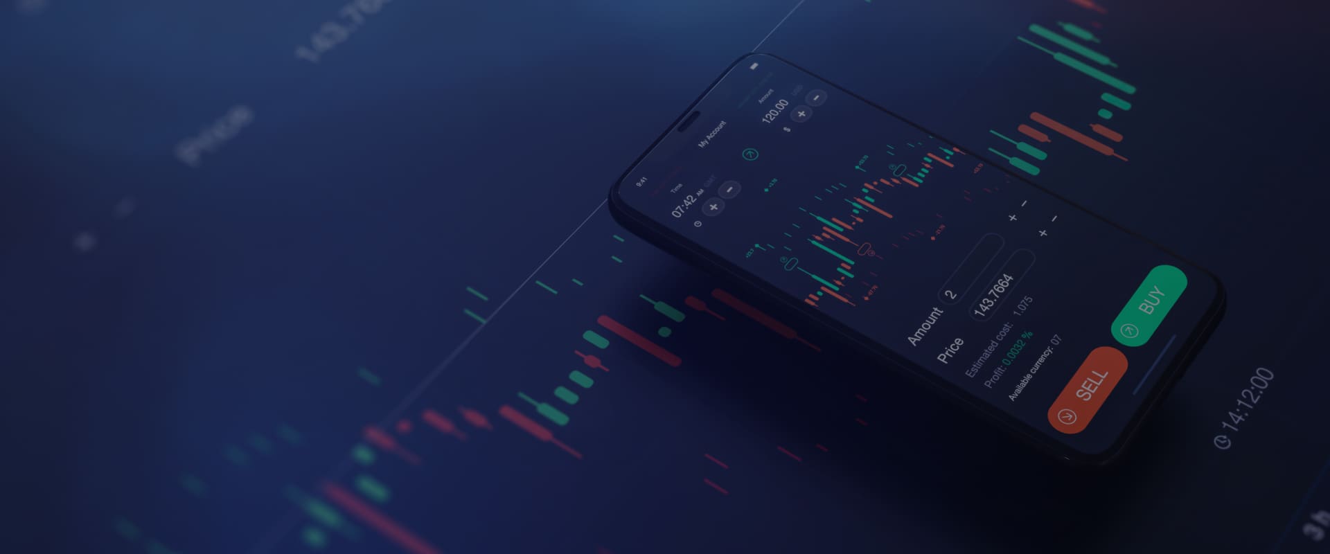 phone with cryptocurrency exchange app