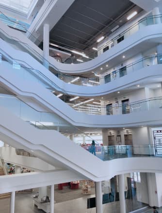 Interior of a five-story mall