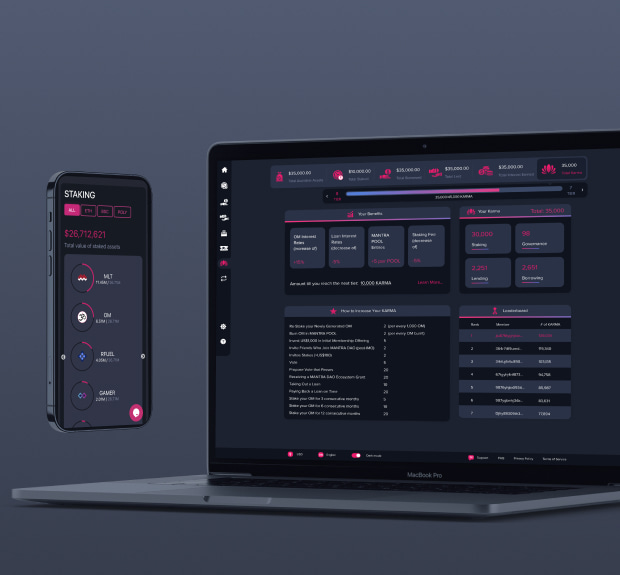 The illustration of DeFi platform