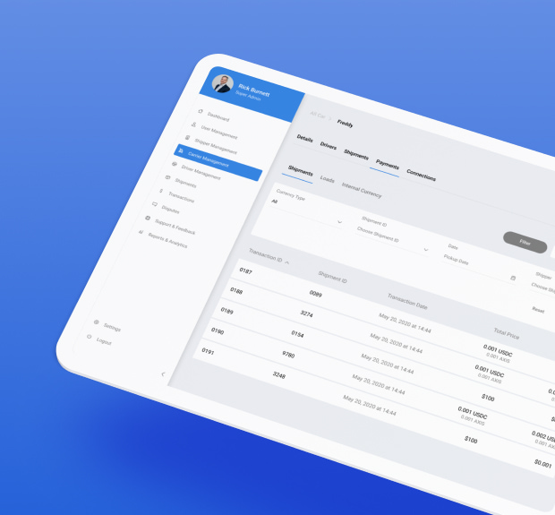 Consulting services for a blockchain transportation project case preview