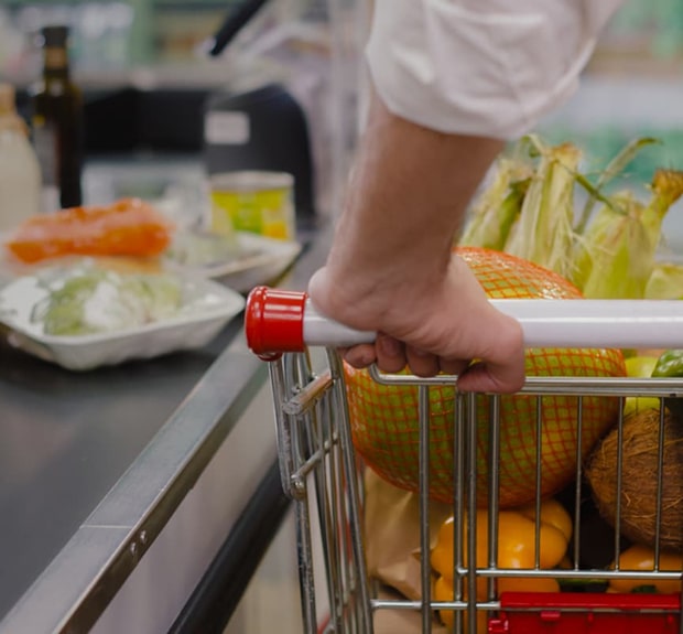The illustration of AI-powered shared grocery shopping app project