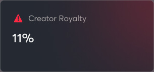 Creator Royalty as one of the risk parameters available for monitoring on checkNFT.iO