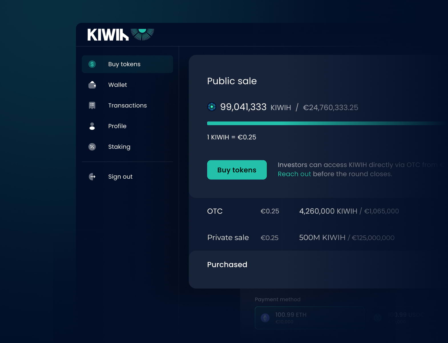 Kiwih white-label ICO portal