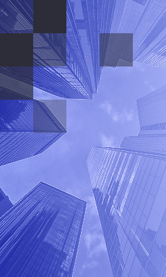 A view of a glass wall skyscrapers