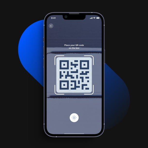 The mobile interface of QR code reader of MECA