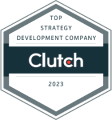 Clutch badge to a Top Strategy Development Company 2023