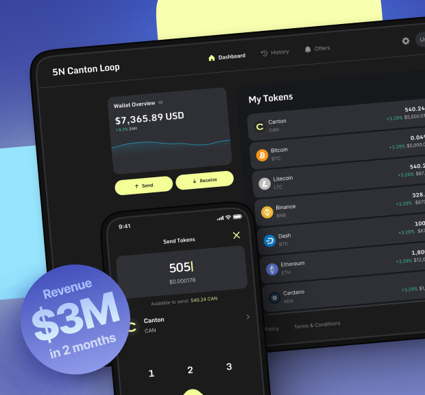 The illustration of Canton Network’s first self-custodial wallet project