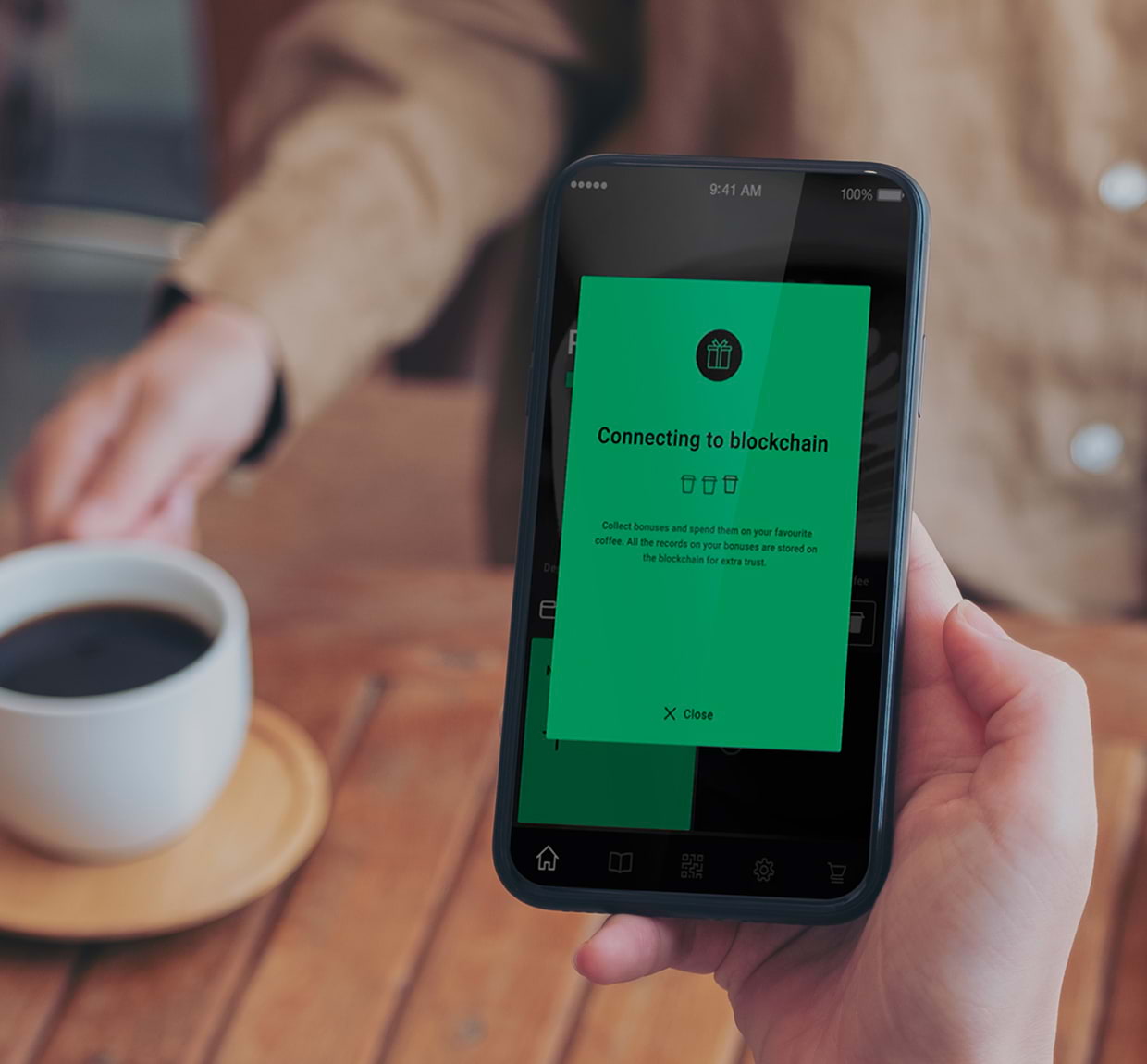 Mobile app for ordering coffee online case preview