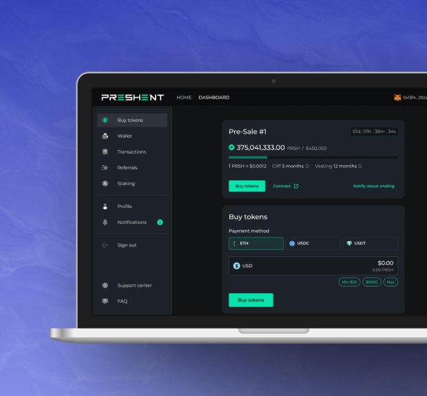 ICO platform for DeFi case preview