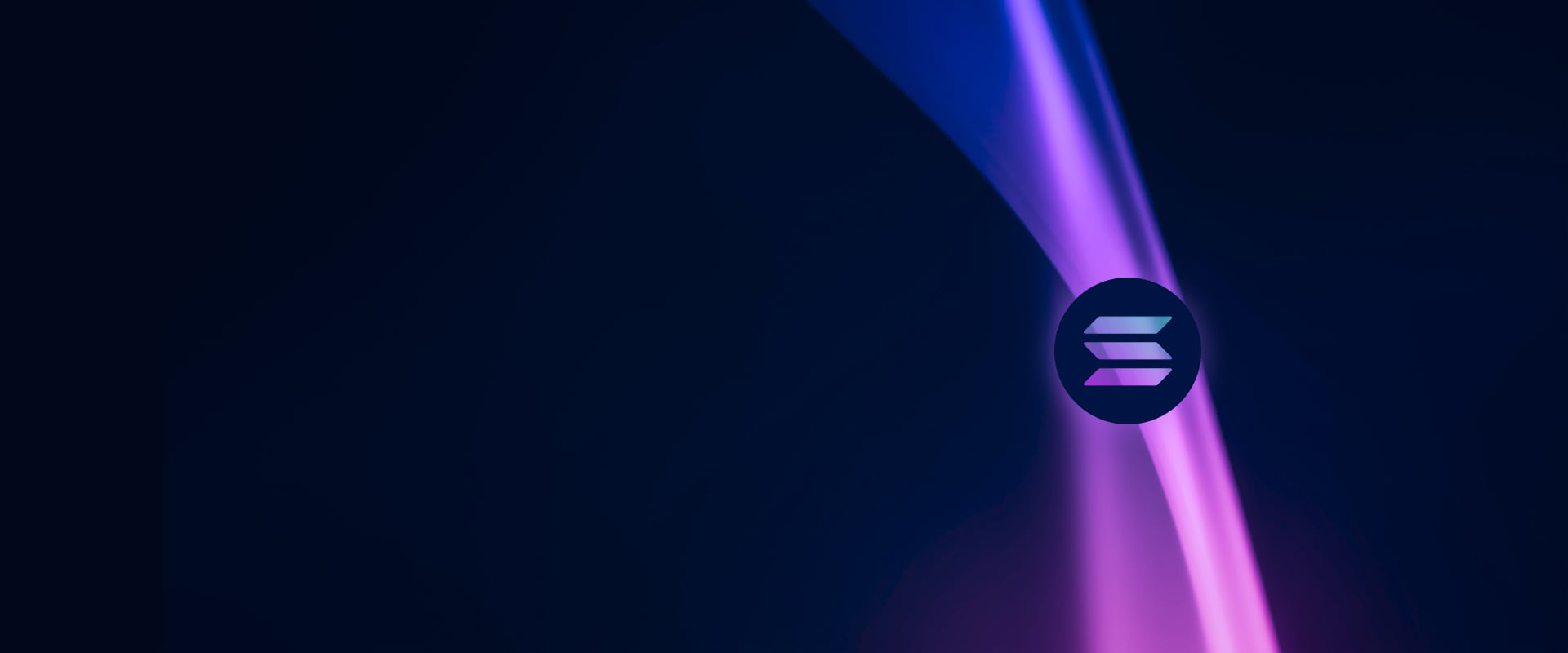 Solana logo on a purple background