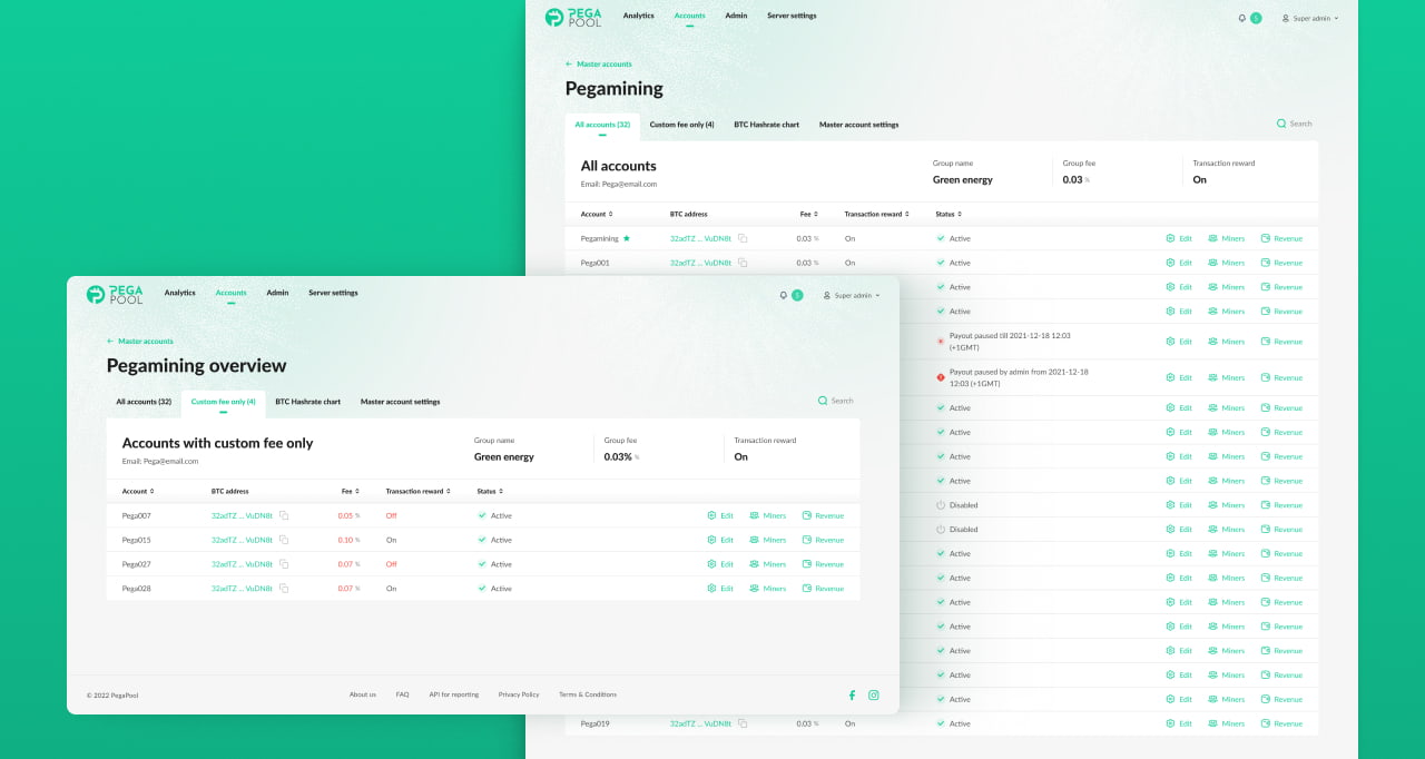 Bitcoin Mining Pool with Sustainable Approach - PEGA Pool