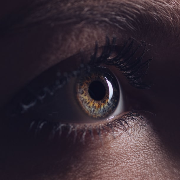 A light colored human eye