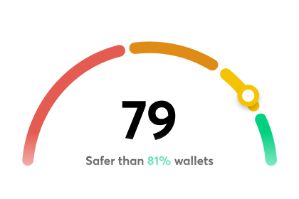 Graphic of wallet health on the dashboard