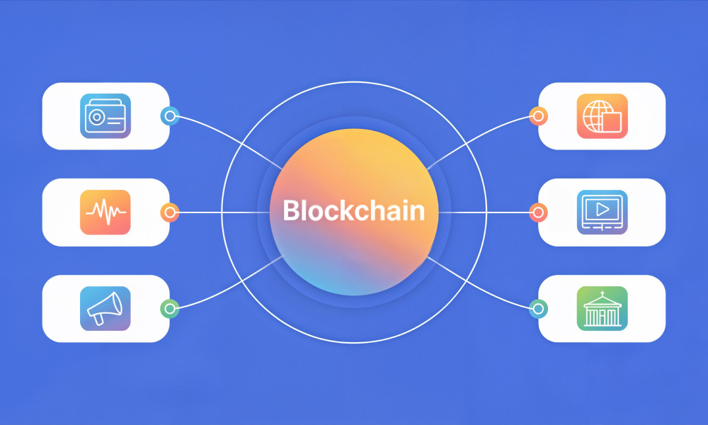Blockchain use cases infographic