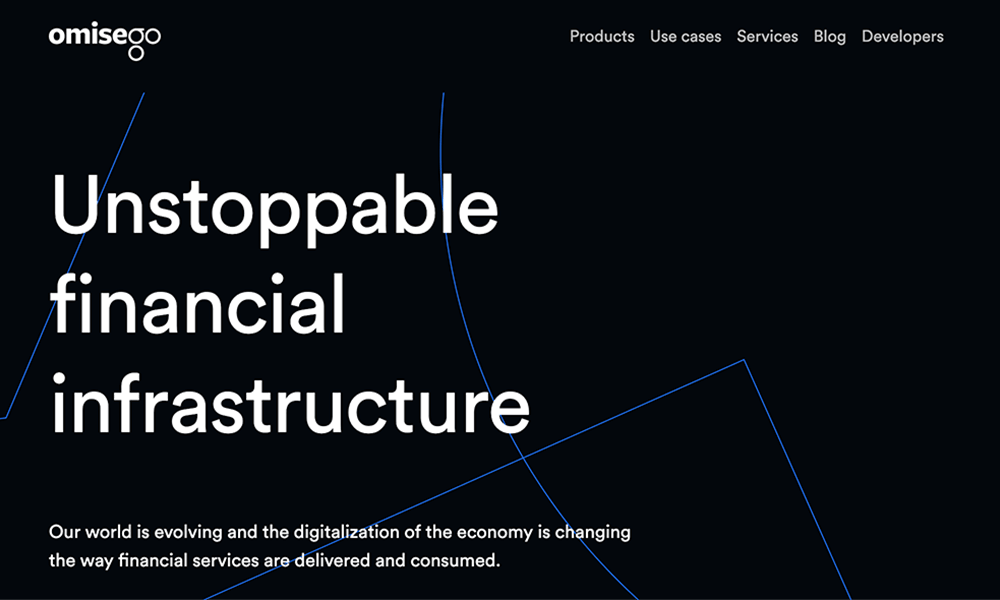 The landing page of OmiseGo website