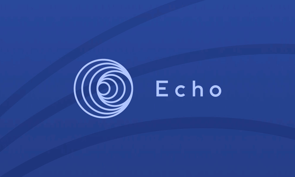 Echo logo on a dark blue background
