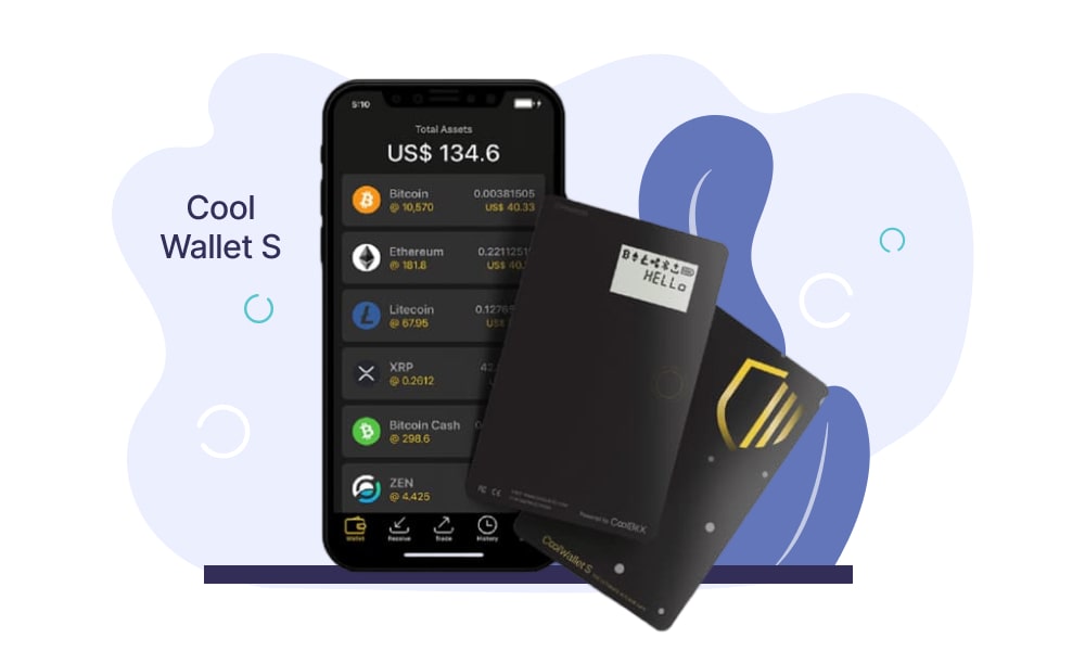 CoolWallet S interface on a mobile device