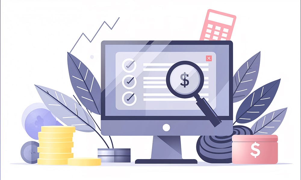 Artificial intelligence analyzes the profile of a client on a monitor