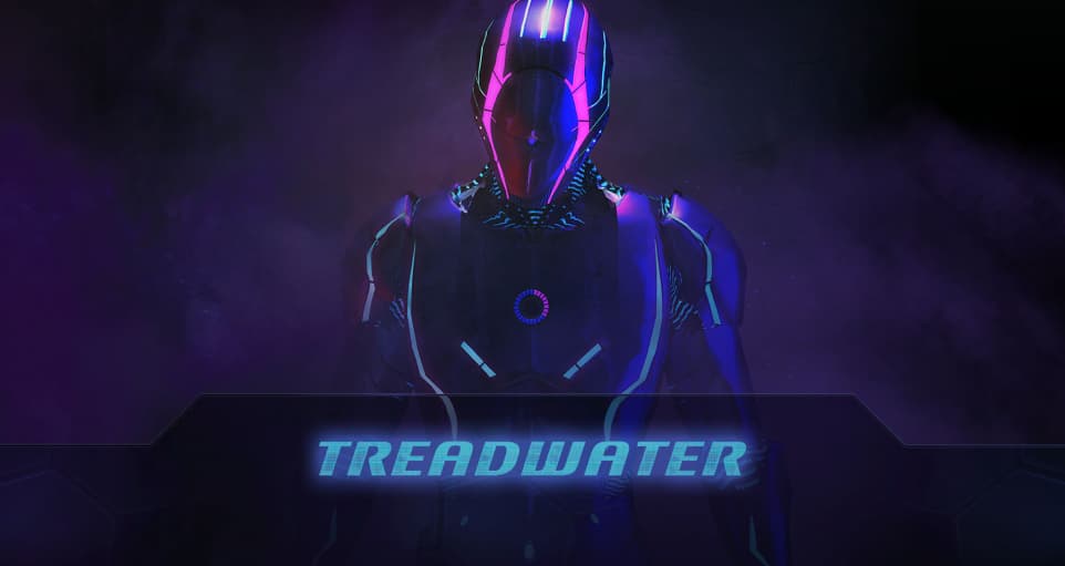 A purple character of Treadwater game
