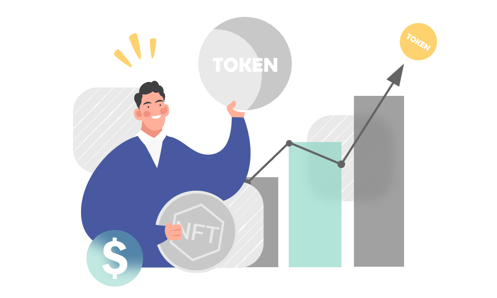 A person observing NFT and tokenization growth