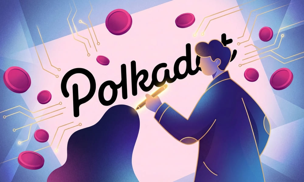 Polkadot blockchain logo