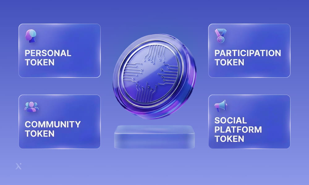 A collection of four personal tokens, showcasing various styles and features for identification purposes.