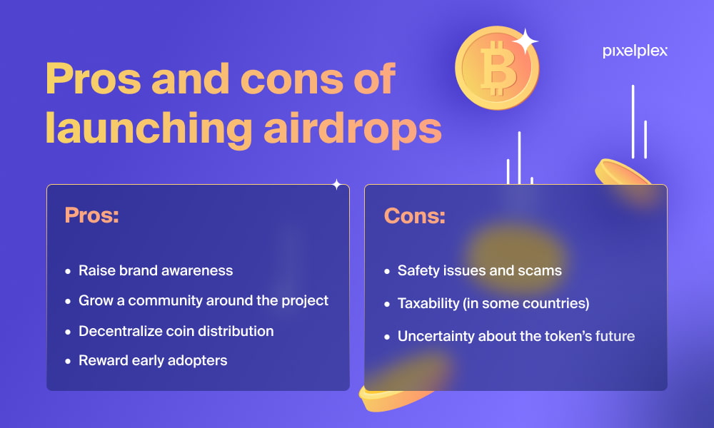 pros and cons of launching airdrops
