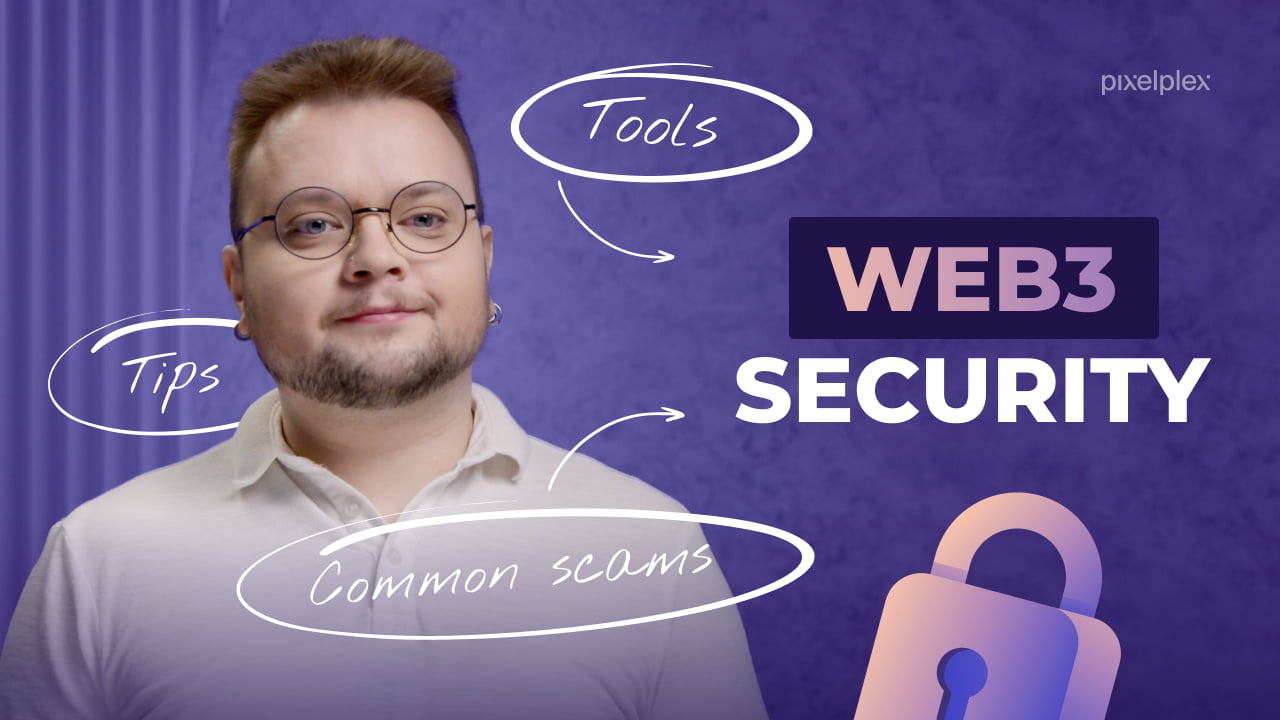 A person on a purple background compares web3 security tools