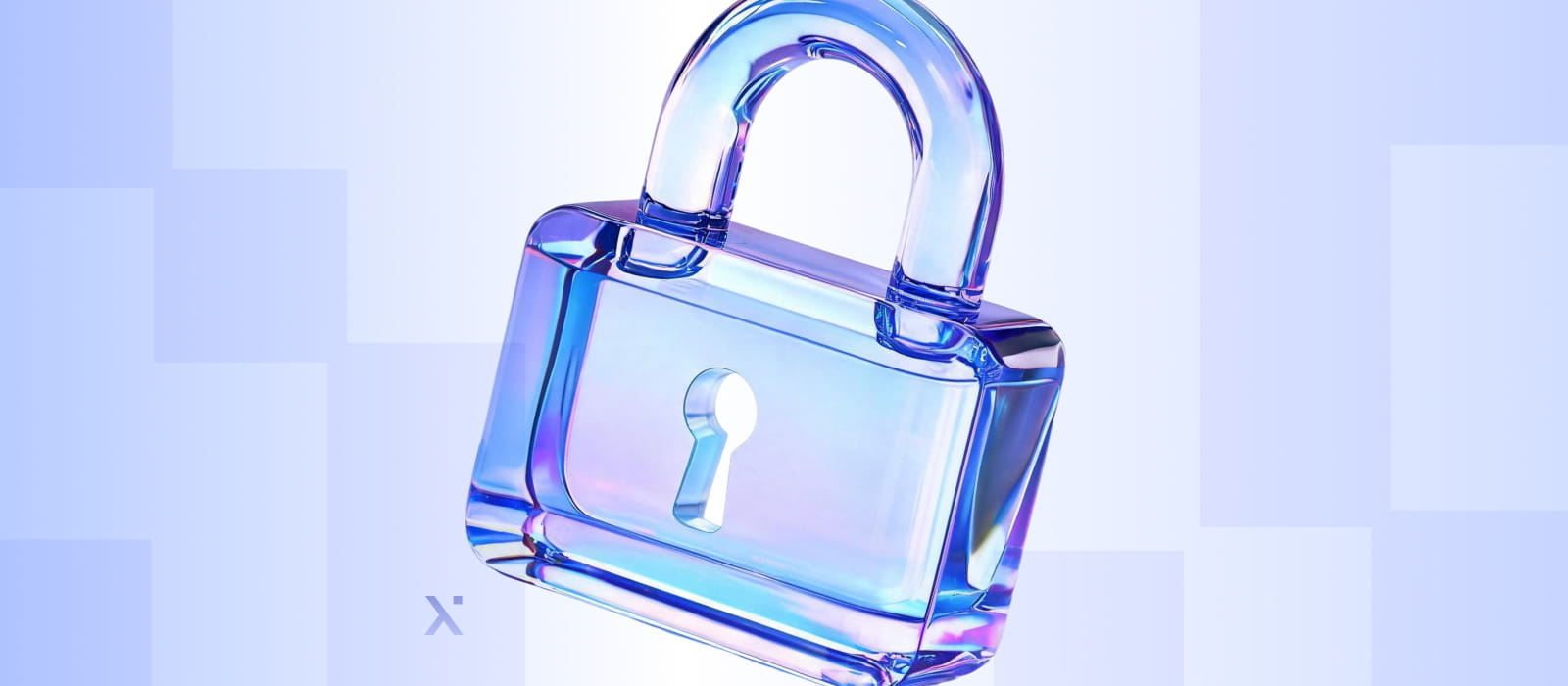 A blue padlock featuring a prominent keyhole at its center, symbolizing security and protection.