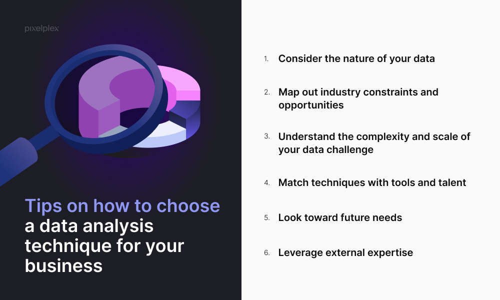 Tips on how to choose a data analysis technique for your business