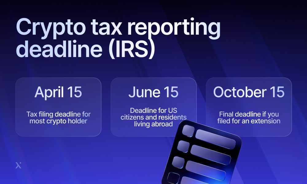 Crypto tax reporting deadline (IRS)