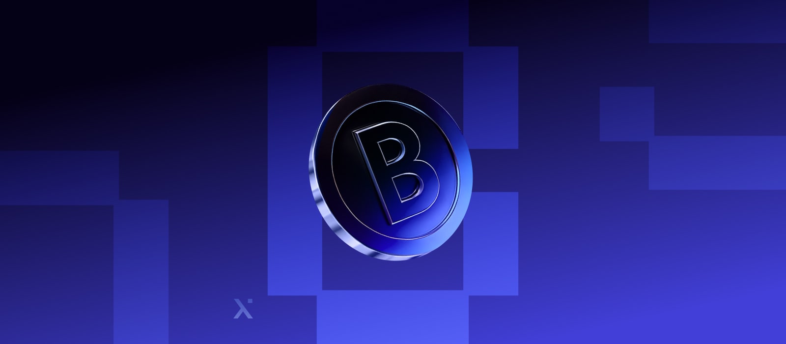 Bitcoin logo and chain