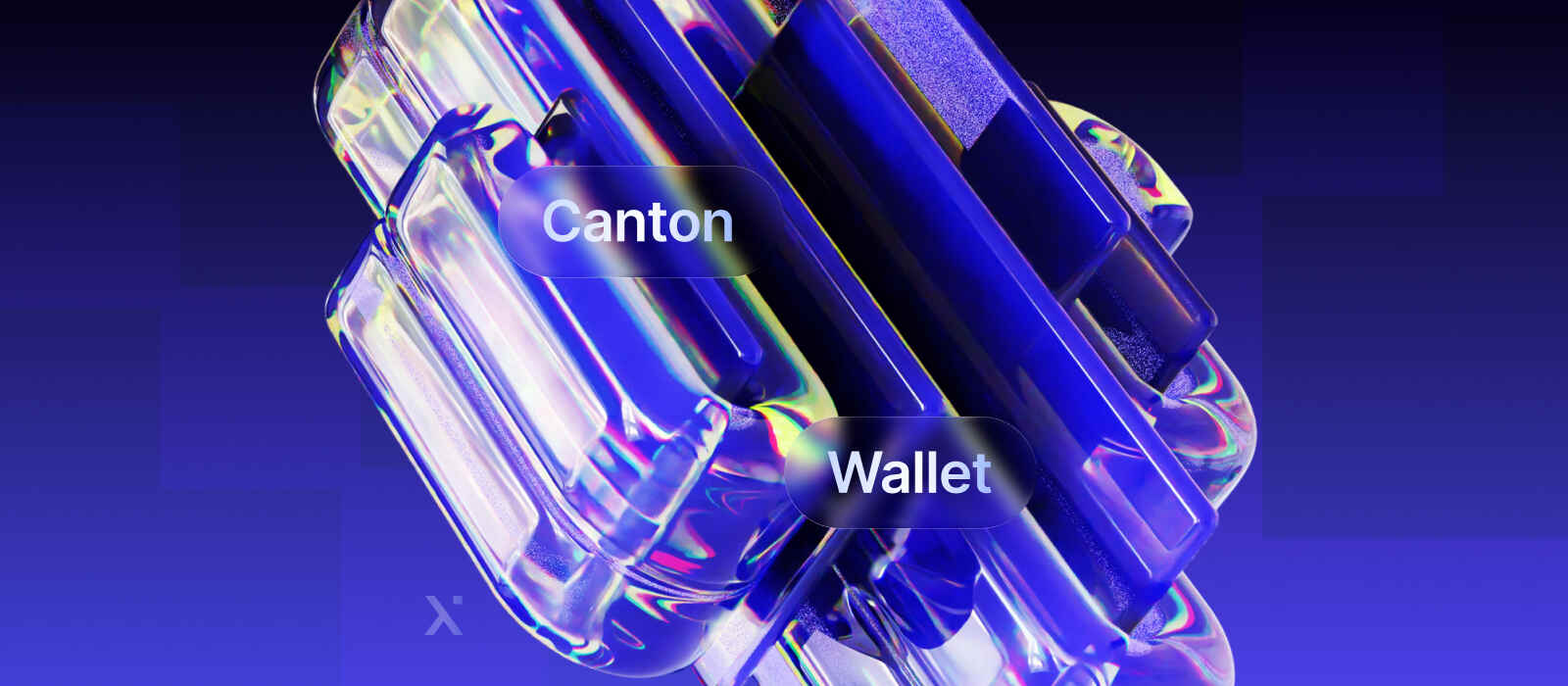 A blue and purple wallet featuring the text "centon wallet" prominently displayed on its surface.
