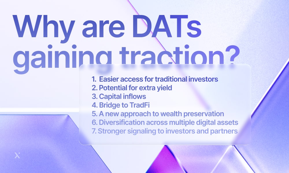 Visual representation of the increasing interest in decentralized autonomous tokens (DATs) and their market impact.