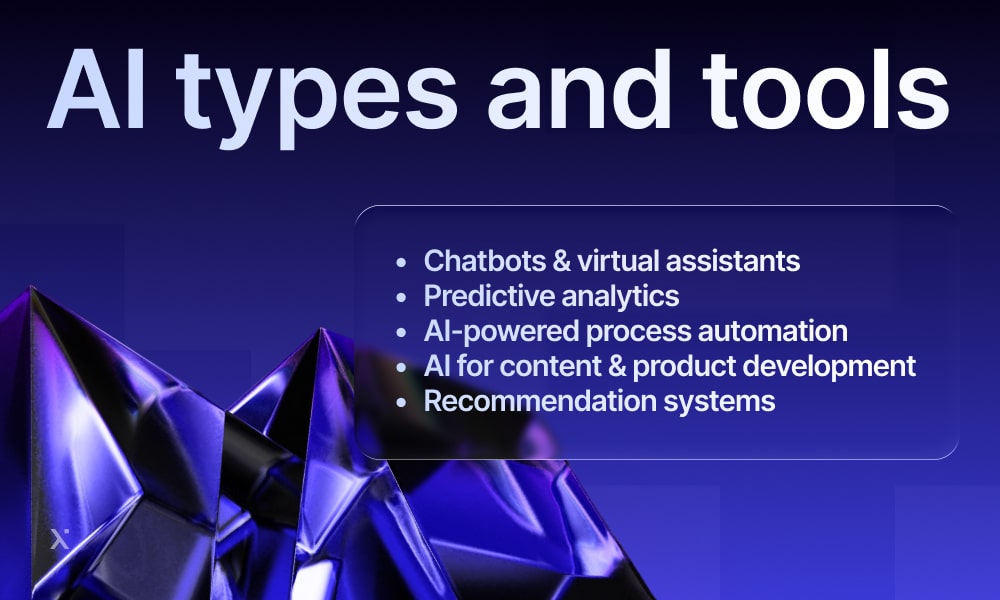 Image depicting various AI tools, including chatbots and virtual assistants, showcasing their functionalities and applications.