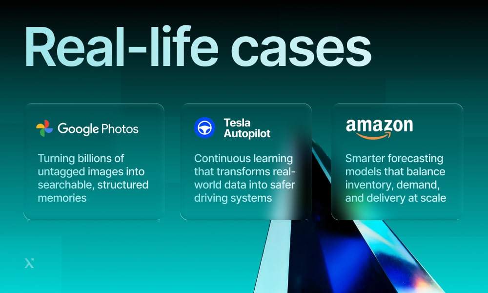 The Real Life Cases app interface is shown on a digital screen, displaying various case details and features.