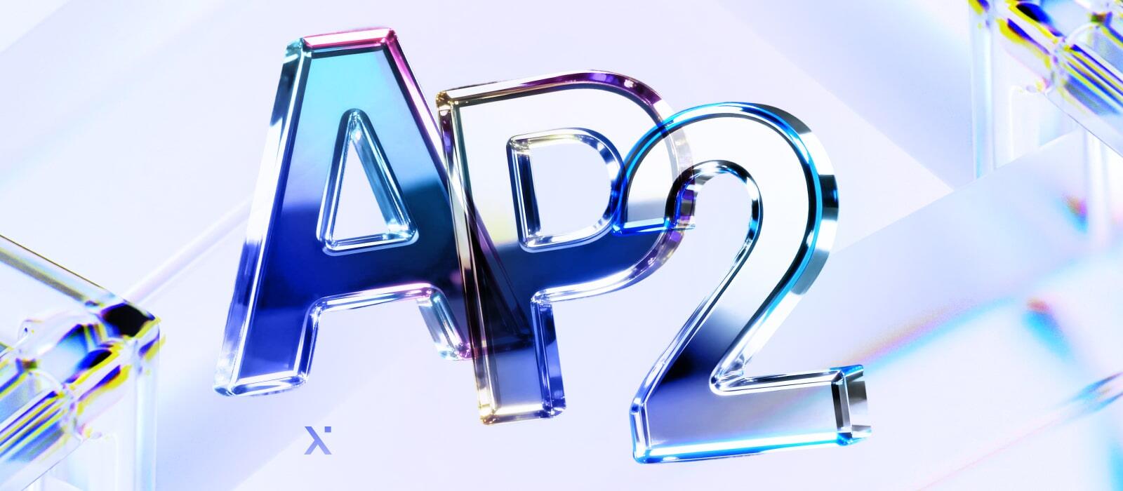 Logo for ap2 displayed prominently against a vibrant, colorful background.