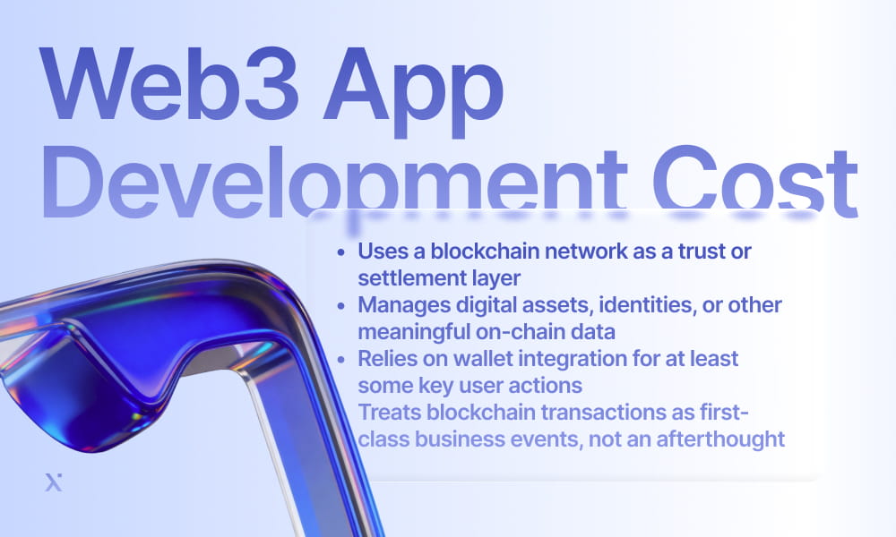 Infographic illustrating the costs associated with web3 app development, including design, coding, and deployment expenses.