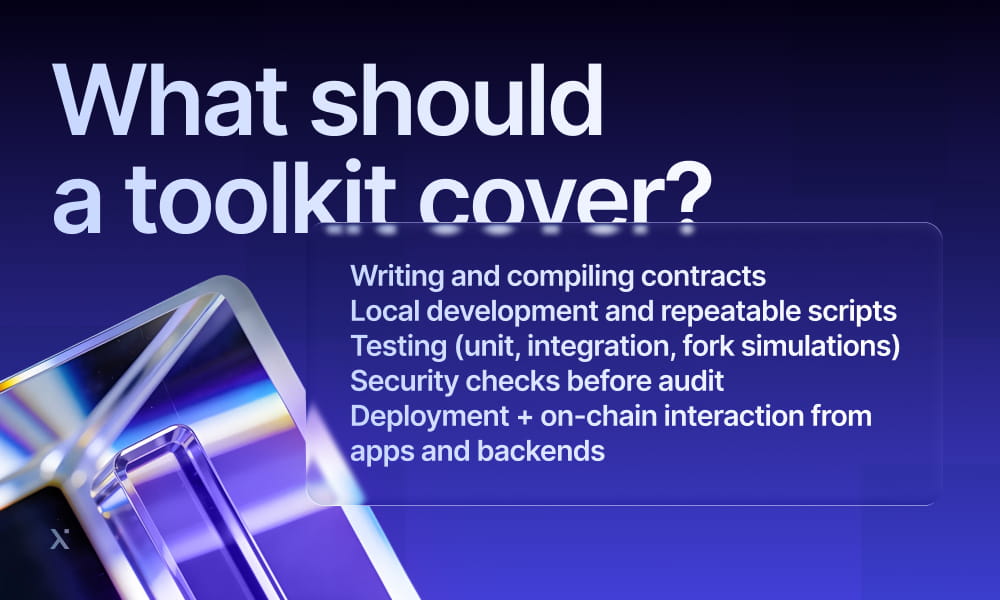 Essential toolkit components for contract writing and local script development and deployment.