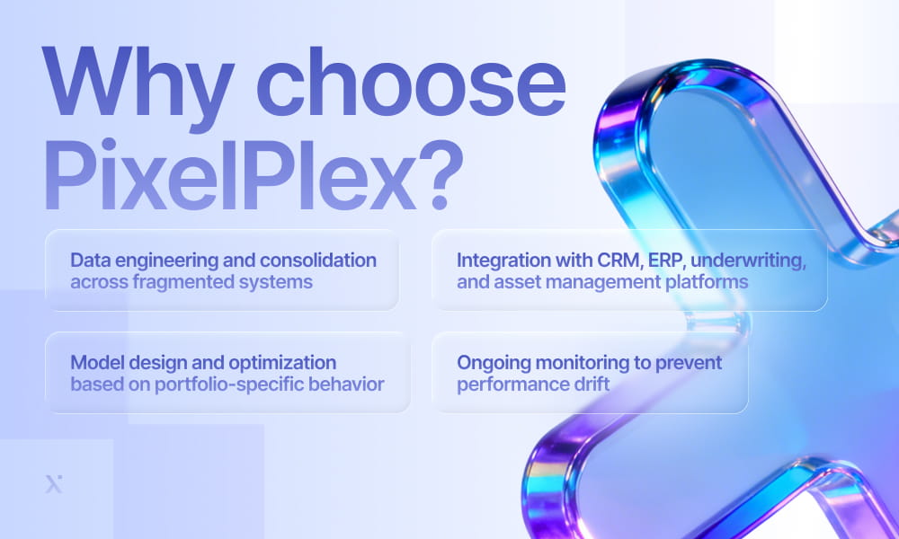 Visual representation of benefits for selecting PixelPlex, emphasizing quality and expertise.