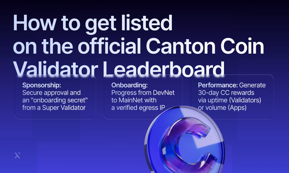 Guide on how to get listed on the official Canton Coin leaderboard with step-by-step instructions.
