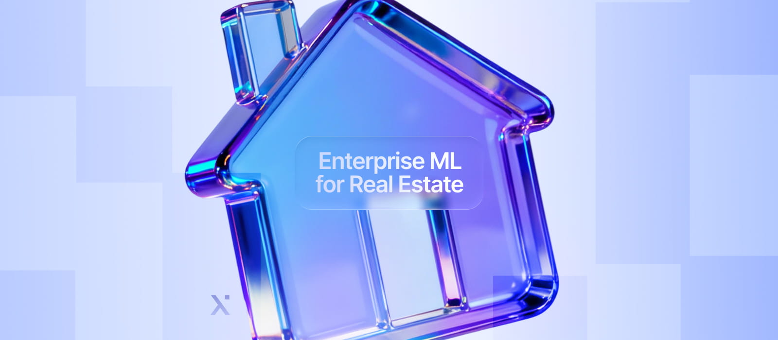 Illustration of enterprise machine learning applications in the real estate sector, showcasing data analysis and insights.