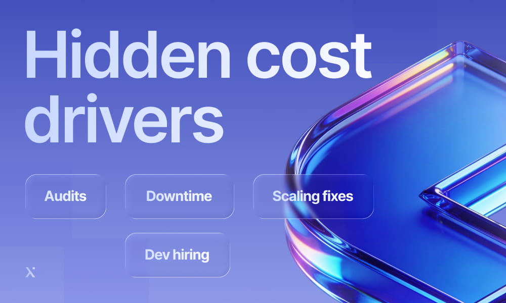 Hidden Cost Drivers logo on a blue background, emphasizing its branding and visual identity.