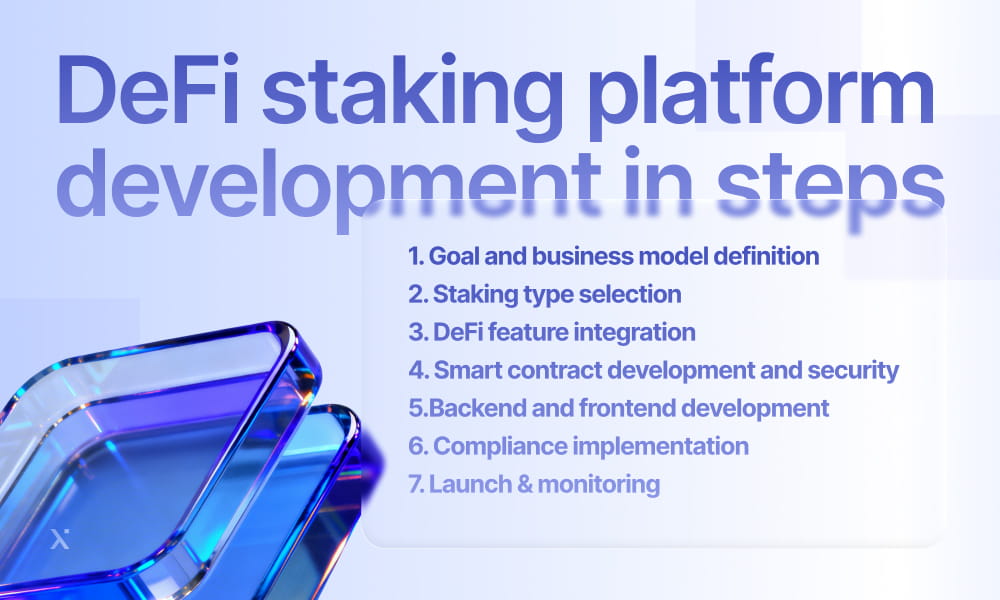 DeFi staking platform development in steps