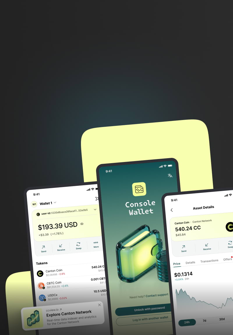 console wallet preview