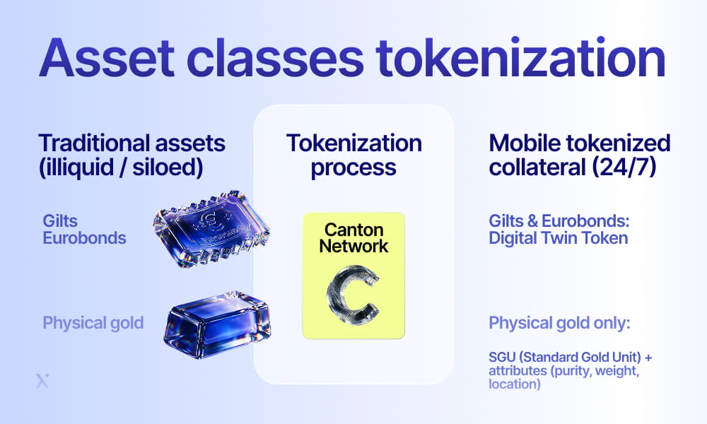 Diagram illustrating the process of asset class tokenization, showing steps from traditional assets to digital tokens.